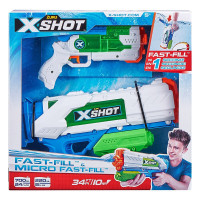 ZURU X-shot特攻水战系列儿童水夏天户外沙滩戏水玩具男孩玩具水 巨浪吞食者速充水枪(中号+小号款)56225