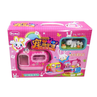 小学者宠物护理小兔子小狗小鸡收纳手提箱儿童过家家游戏玩具套装男孩女孩 小兔宠物护理