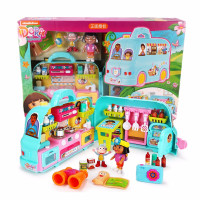 朵拉DORA 电动收纳厨房车家居车儿童过家家玩具车套装音效灯光场景模拟游戏 男女孩 电动收纳厨房车2811