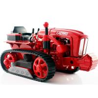 凯迪威 仿真玩具工程拖拉机汽车模型合金车模模型农场机械农用车儿童玩具车农夫车 1:18履带式拖拉机红色