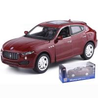 美致 玛莎拉蒂合金汽车模型声光回力儿童玩具车摆件收藏品 莱万特-深红色