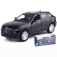 美致 玛莎拉蒂合金汽车模型声光回力儿童玩具车摆件收藏品 莱万特-黑色