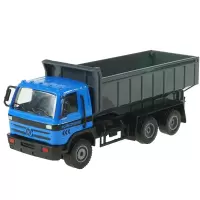 凯迪威 合金工程汽车模型玩具工程车模儿童玩具车仿真模型汽车小号工程车男孩合金模型玩具 翻斗车-蓝色