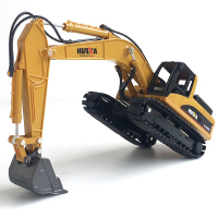 汇纳 合金工程车模型 玩具车男孩仿真汽车静态模型收藏摆件工程汽车 1:50合金挖掘机