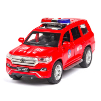 车致 警察车玩具丰田酷路泽越野车战狼吉普车特警车消防巡逻车合金汽车模型男孩 酷路泽防巡逻车