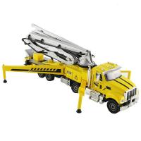 凯迪威 合金工程车模型儿童玩具汽车仿真水泥车土泵车 美式混凝土泵车银黄色