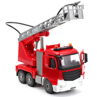 双鹰大号喷水消防车大吊车翻斗自卸车混泥土车滑行工程汽车模型玩具车 消防车