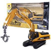 汇纳 合金工程车模型 玩具车男孩仿真汽车静态模型收藏摆件工程汽车 1:50合金抓木机