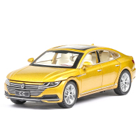 车致 X7SUV合金汽车模型带声光回力仿真小汽车模儿童男孩跑车玩具车 大众CC金色