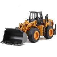 汇纳 合金工程车模型玩具摆件收藏陈列品1:40仿真工程车自卸车儿童玩具车 合金装载机