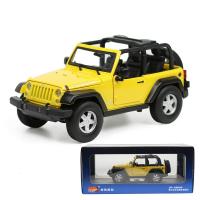 美致 合金车模型玩具车越野车跑车房车仿真金属汽车摆件收藏儿童男孩玩具 吉普牧马人-黄色