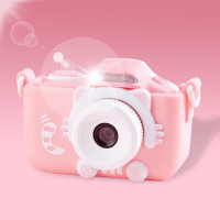 儿童数码照相机微型迷你单反儿童宝宝玩具3200万前后双摄 Wifi版可爱猫(3200万超清32G内存卡)赠