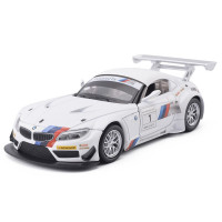 彩珀成真仿真合金车模1比32小汽车模型玩具汽车宝马奥迪宾利跑车赛车系列声光回力儿童男孩玩具车模型 宝马Z4白色