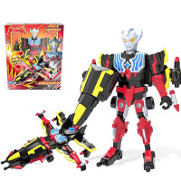 奥特曼迪迦欧布捷德奥特曼卡片可动玩偶公仔变身器儿童拼装超人玩具男孩声光人偶 奥特机车泰迦奥特曼