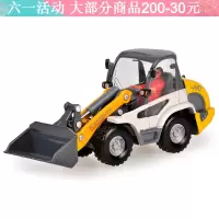 合金工程车玩具汽车仿真模型挖掘机推土机消防车大吊车翻斗车建筑车男孩 620002小号推土机