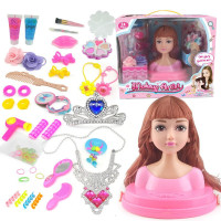 儿童过家家玩具化妆美发芭巴比洋娃娃女孩玩具半身可化妆巴比公主儿童大礼盒套装女孩玩具3-6岁 豪华版齐刘海直发