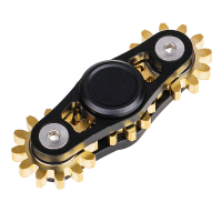 克雷格 指尖陀螺edc创意玩具手指陀螺进口轴承9 指尖上Torqbar齿轮盔甲破军泄密者同款 三齿炫酷黑