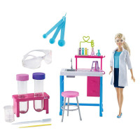 芭比娃娃套装大礼盒女孩公主衣服换装儿童玩具俏丽小凯莉 小小科学家GBF78