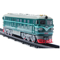 儿童电动火车轨道玩具 中国东风4B内燃机车仿真列车模型轨道套装 东风4B车头(绿色仅有车头) 充电套装(含3节充电电池)