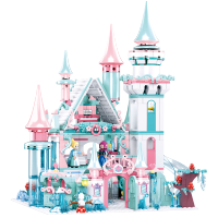 公主女孩 积木系列 冰雪奇缘城堡拼装玩具 兼容 乐高积木6-14岁