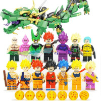 兼容乐高幻影忍者系列大电影男孩子拼装人仔积木力儿童玩具 14款龙珠人物+神龙
