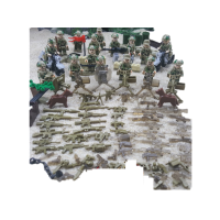 兼容乐高军事积木人仔配件装备沙包散装小颗粒拼装玩具 狼牙战队16人