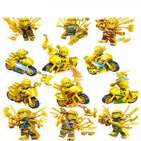 兼容乐高幻影忍者人仔金战车小人偶儿童男孩子拼装积木玩具 12款黄金人仔
