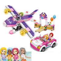 兼容乐高女孩海岛沙滩系列拼装积木 好朋友公主城堡拼装玩具 乘坐水上飞机(340片)