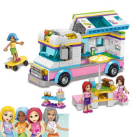 兼容乐高女孩海岛沙滩系列拼装积木 好朋友公主城堡拼装玩具 房车野炊(321片)