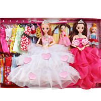 音乐巴比洋娃娃套装大礼盒婚纱公主衣服女孩子玩具儿童生日 K3款 8D真眼6关节送108赠品