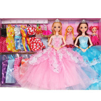 音乐巴比洋娃娃套装大礼盒婚纱公主衣服女孩子玩具儿童生日 K6款 8D真眼12关节送108赠品