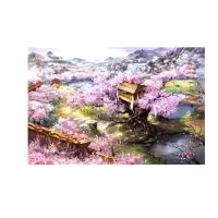 拼图1000片木质海贼王龙猫千语千寻卡通动漫平图星空风景定制玩具 漫山遍野
