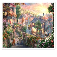 拼图1000片木质海贼王龙猫千语千寻卡通动漫平图星空风景定制玩具 恋爱的狗狗