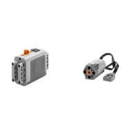 兼容乐高科技积木散件 零件齿轮 小颗粒机械配件拼插积木散装件 电池盒+马达