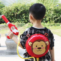 儿童水戏水玩具背包水大号沙滩玩具按压式水夏季户外打水仗呲水 背包水枪[抽拉发射+远距射程]红色