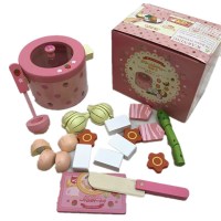 女孩生日仿真茶具茶壶儿童过家家厨房套装下午茶蛋糕木制玩具 洋葱火锅