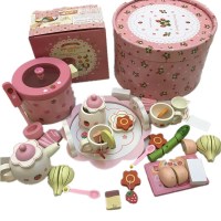 女孩生日仿真茶具茶壶儿童过家家厨房套装下午茶蛋糕木制玩具 茶具+洋葱火锅
