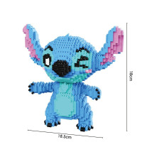 2020新款小颗粒皮卡丘兼容积木史迪仔微钻拼装减压玩具创意拼图儿童拼装玩具 眨眼史迪仔(1729片)