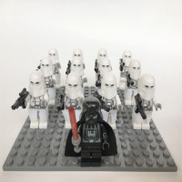 兼容乐高星球大战人仔积木军事队长小人偶组合6拼装7模型8玩具9-10岁男孩子儿童拼装积木玩 13个(雪地兵+队长)+底板