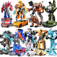 兼容乐高变形5威震天科迈罗恐龙合金飞机警车汽车人机器人玩具模型男孩积木六一生日 九款组合装(款式见图)彩盒包装