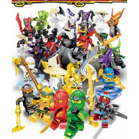 金幻影忍者人仔人偶兼容乐高拼装摩托战车忍者神龟儿童积木玩具5-12岁男孩子拼装模型玩具 经典24人仔