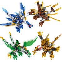 金幻影忍者人仔人偶兼容乐高拼装摩托战车忍者神龟儿童积木玩具5-12岁男孩子拼装模型玩具 幻影4头神龙