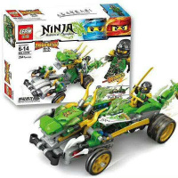 金幻影忍者人仔人偶兼容乐高拼装摩托战车忍者神龟儿童积木玩具5-12岁男孩子拼装模型玩具 爆裂青龙战车
