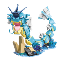 正版皮卡丘拼装积木 宝可梦系列兼容乐高方头公仔 男孩女孩拼插玩具人仔手办摆件 办公室减压成人玩具 暴鲤龙(送魔尺)