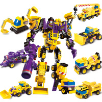 启蒙积木组装兼容乐高 变形机器人金刚战神小孩子 儿童智力拼图拼装玩具塑料男孩3-6-10周岁 7合1创世者战神