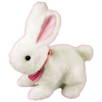儿童电子宠物智能小白兔 女孩过家家玩具 仿真喂养小兔子