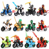 儿童积木兼容乐高幻影忍者金人仔蛇怪赛车儿童拼装积木男孩玩具 B款幻影忍者12款赛车忍者