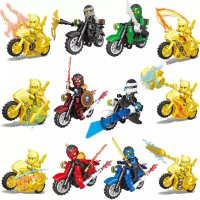 儿童积木兼容乐高幻影忍者金人仔蛇怪赛车儿童拼装积木男孩玩具 C款幻影忍者12款赛车忍者