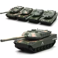 美国M1A2仿真坦克模型合金运输车模德国豹2二战主战坦克军事越野汽车儿 [SLT0747]美国M1A2坦克迷彩绿1:43
