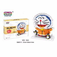 兼容乐高小颗粒哆啦A梦小叮当猫蓝胖子拼装玩具积木 ZMS雪地叮当2180颗粒